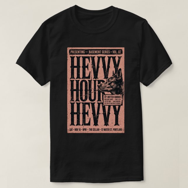 Tungt Hund-Postertröja T Shirt (Design framsida)