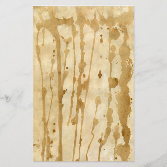 Tungt kaffe befläckt Parchmentbrevpapper Brevpapper (Framsida)