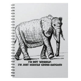 Tungt korsskuggat Elefant Anteckningsbok