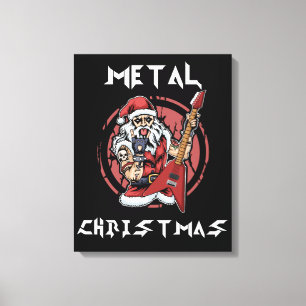 Tungt Metall-jultomten Sten Horns Metalhead Canvastryck