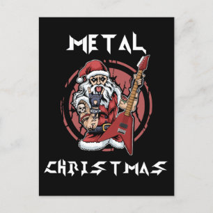 Tungt Metall-jultomten Sten Horns Metalhead Vykort