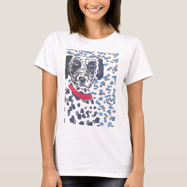 Tungt prickig Dalmatian Tee Shirt (Framsida)