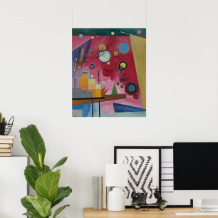 Tungt rött av Wassily Kandinsky Poster