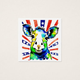 Tungt vattenfärgade får fyrkantigt visitkort