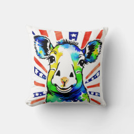 Tungt vattenfärgade får kudde