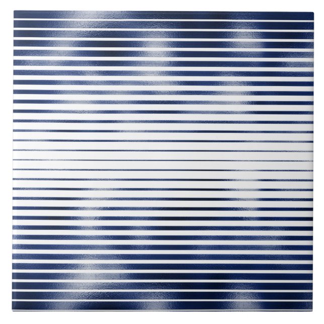 Tungt, vitt, strimlat geometriskt mönster-folie kakelplatta (Framsidan)