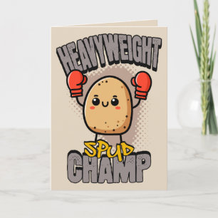 Tungvikts Spud Champ Boxning Potatis Kort