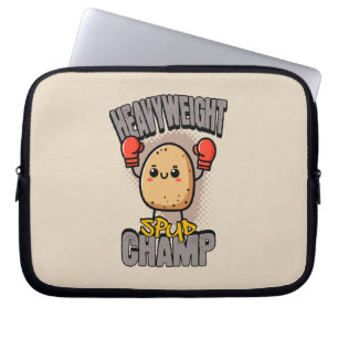 Tungvikts Spud Champ Boxning Potatis Laptop Fodral