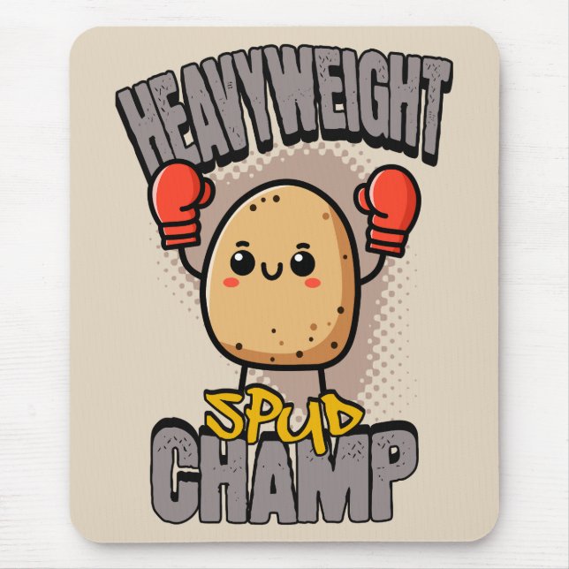 Tungvikts Spud Champ Boxning Potatis Musmatta (Framsidan)