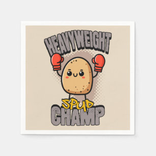 Tungvikts Spud Champ Boxning Potatis Pappersservett