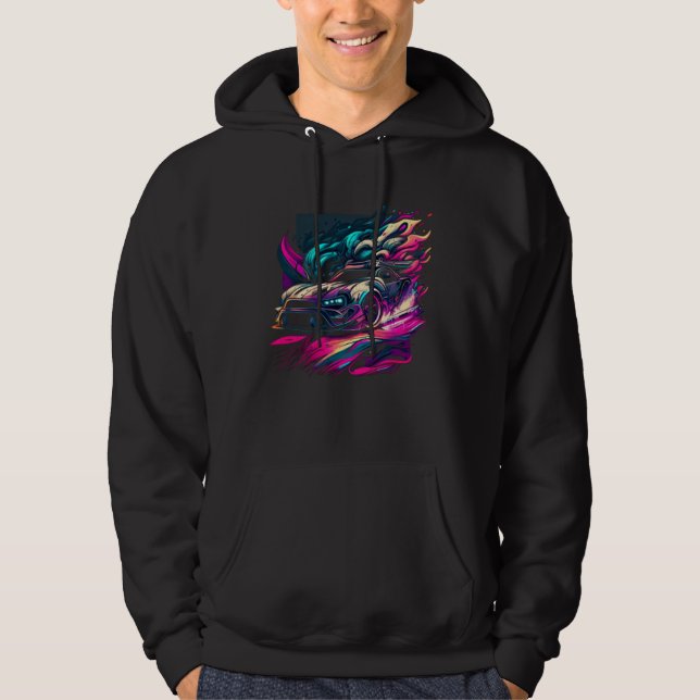 Tuningbil från 90-talet Pace Car racingbil  15 Hoodie (Framsida)