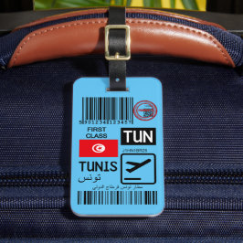 Tunis airport travel tag bagagebricka