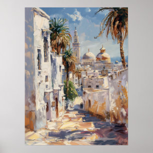 Tunis – Impressionistisk Reseposter från Tunis Poster