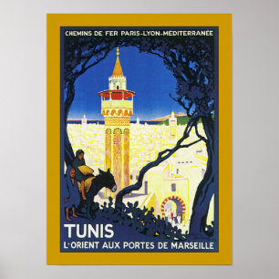 Tunis ~ L'Orient hjälpPortes de Marseille Poster
