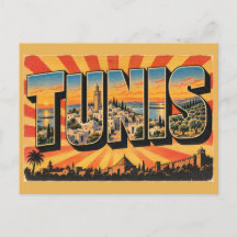 Tunis Medina Lagun Olivhögar Vintage Resa Konst
