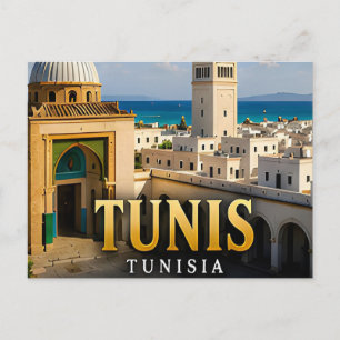 Tunis Medina och Medelhavets elegans Vykort
