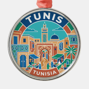 Tunis Medina Tunisien Julgransprydnad Metall