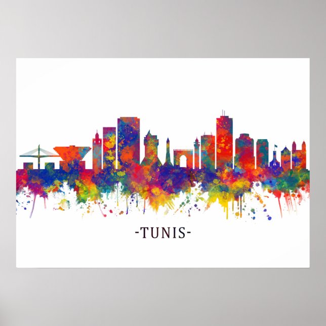 Tunis Skyline Poster (Framsidan)