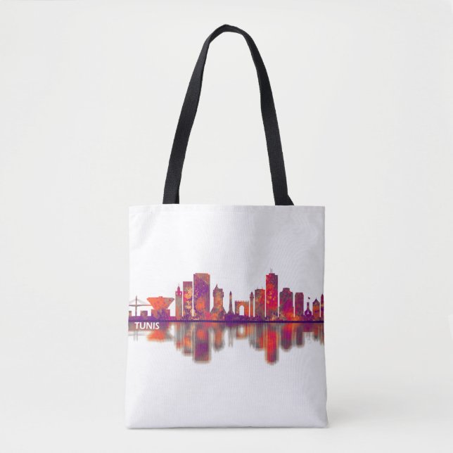 Tunis Skyline Tygkasse (Framsida)