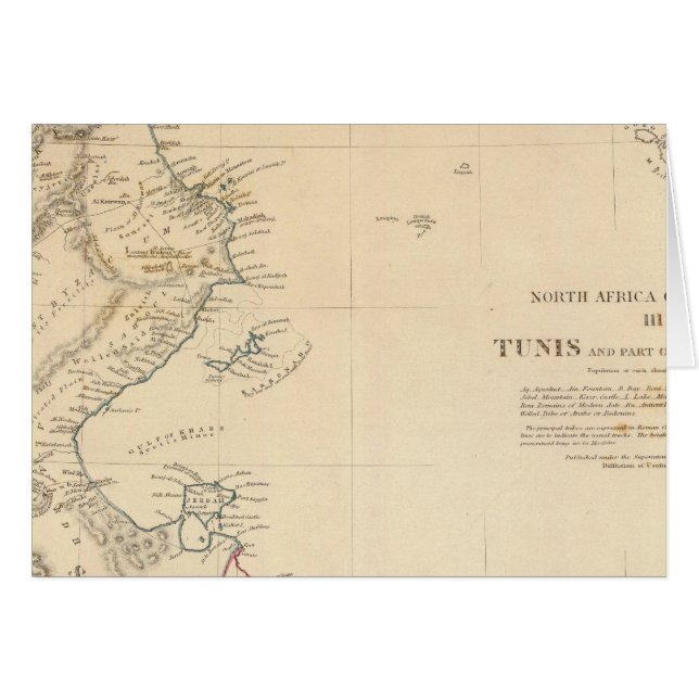 Tunis, Tripoli Hälsningskort (Framsidan Horizontal)