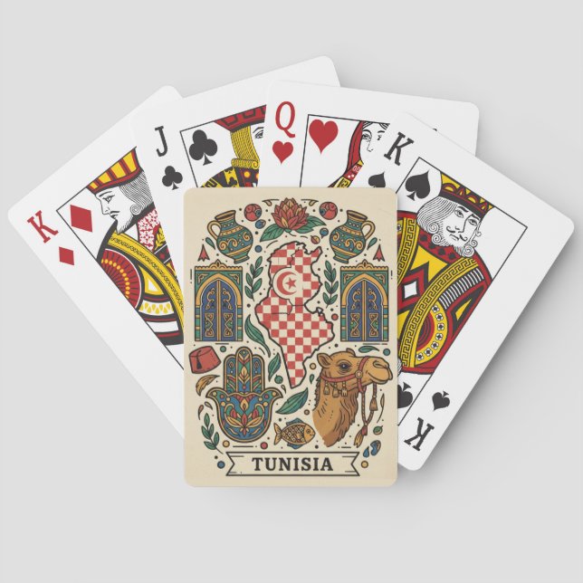Tunis Tunisia Travel Casinokort (Baksidan)