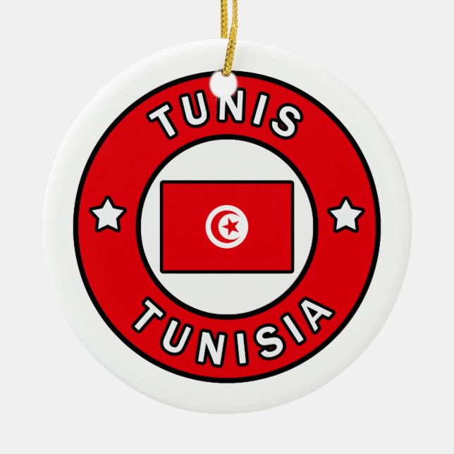 Tunis Tunisien Julgransprydnad Keramik (Framsidan)