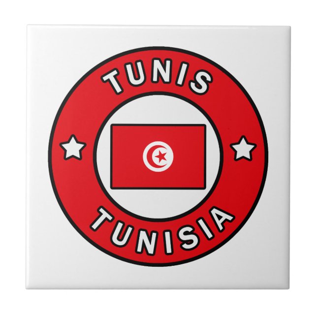Tunis Tunisien Kakelplatta (Framsidan)