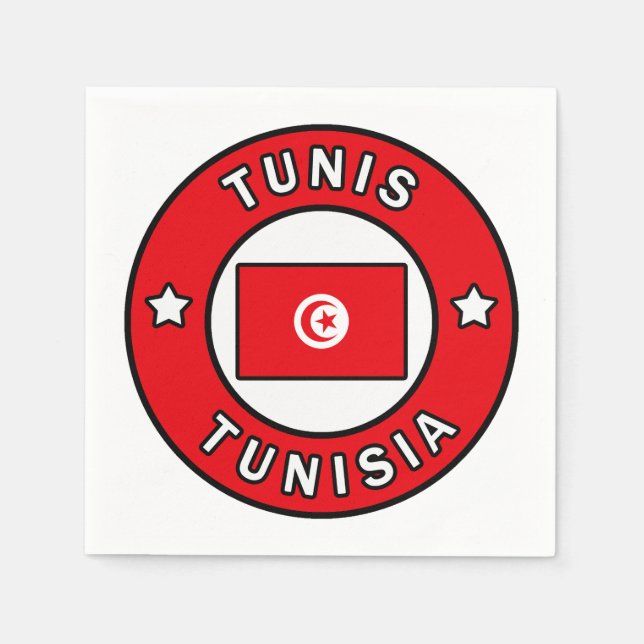 Tunis Tunisien Pappersservett (Framsidan)