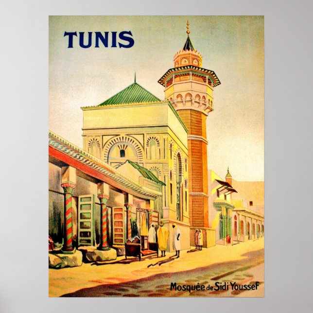 Tunis, Tunisien, Youssef Dey-moskén, stadskärna Poster (Framsidan)
