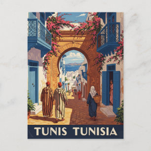 Tunis Tunisis vykort för resemedina