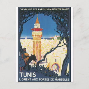 Tunis Vintage resor Poster Vykort