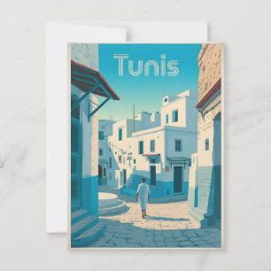 Tunis vintage vykort