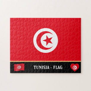 Tunisa Flagga & Tunisan land/Tunisien Pussel