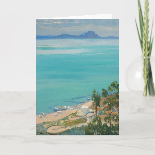 Tunisbukten, morgon | Herr John Lavery Kort (Framsida)