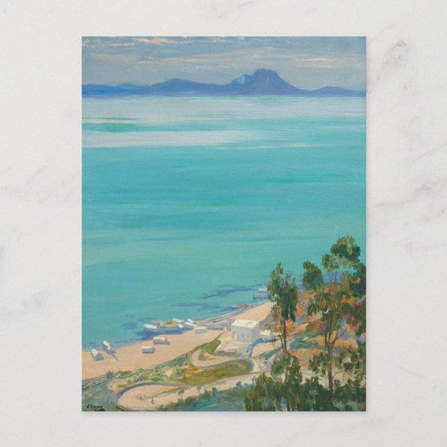 Tunisbukten, morgon | Herr John Lavery Vykort (Framsida)