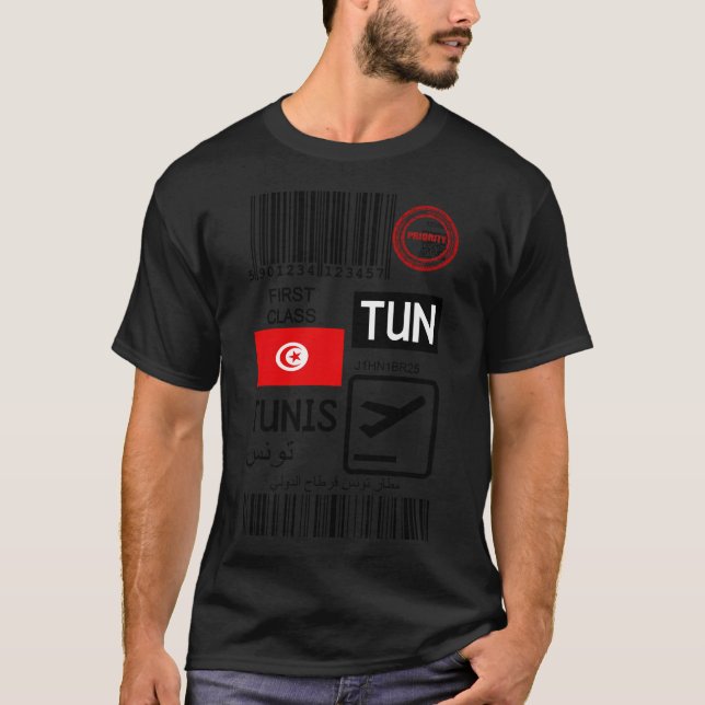 Tuniscarthage Internationell flygplats T Shirt (Framsida)