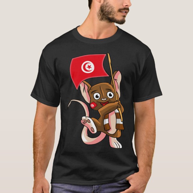 Tunisia Fan Mouse T Shirt (Framsida)