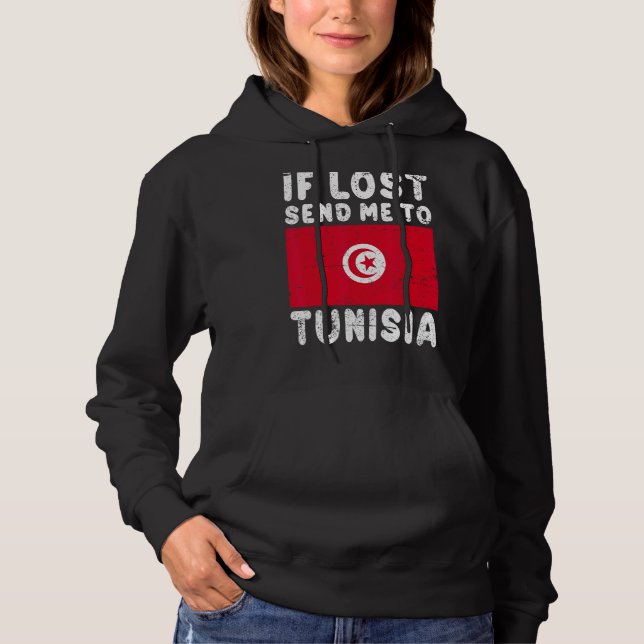 Tunisia Flag Souvenir  If lost send me to Tunisia T Shirt (Framsida)