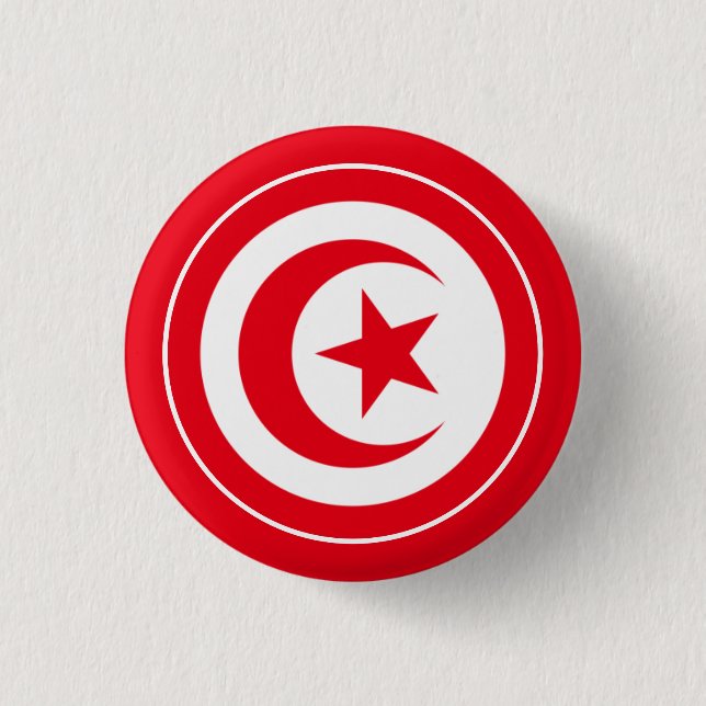 Tunisia flagga knapp (Framsida)
