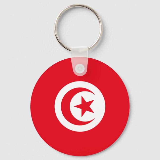 Tunisia flagga nyckelring (Framsida)