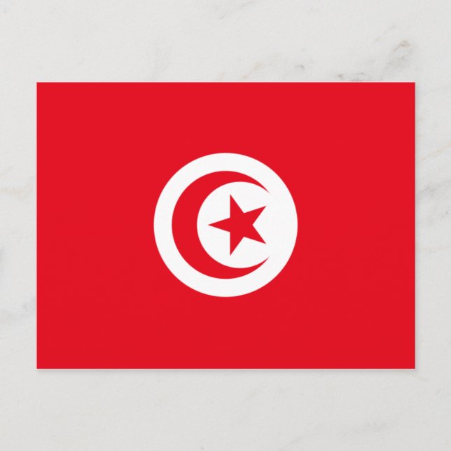 Tunisia flagga vykort (Framsida)