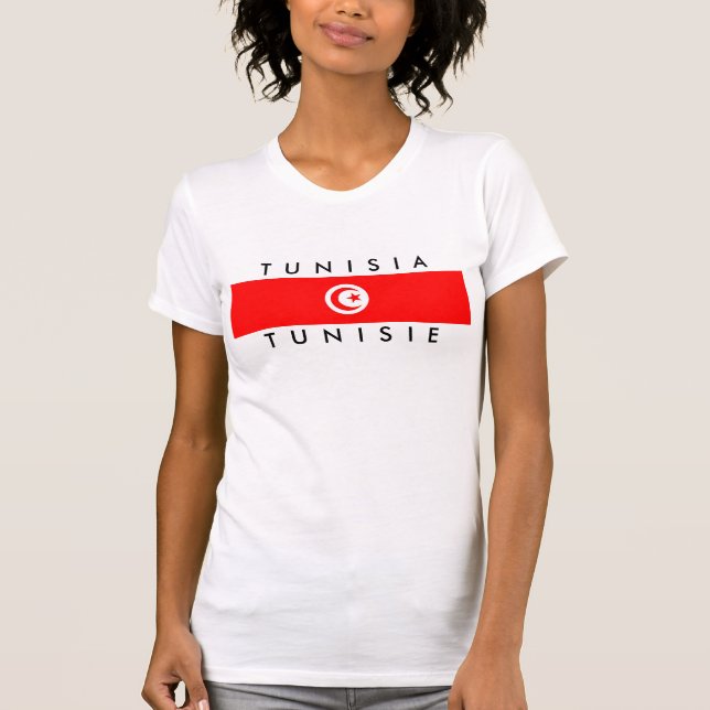 Tunisia land flagga namn tröja (Framsida)