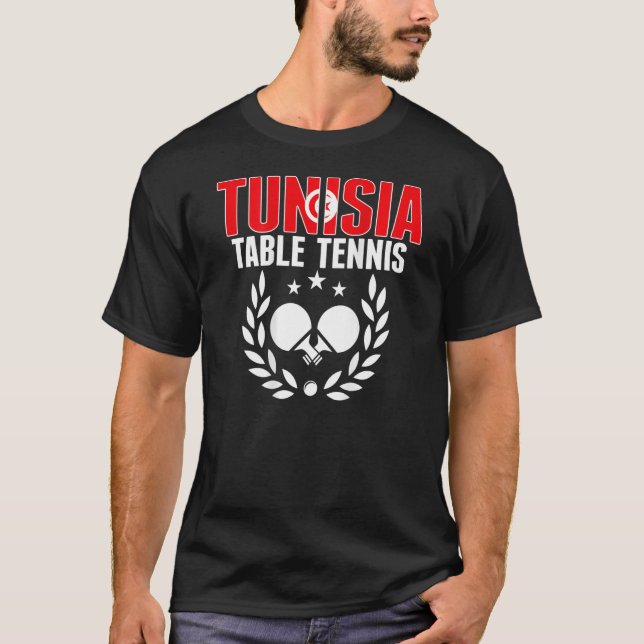 Tunisia Ping Pong   Tunisian Table Tennis Team Sup T Shirt (Framsida)