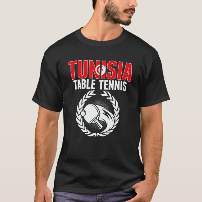 Tunisia Table Tennis   Tunisian Ping Pong Team Sup T Shirt (Framsida)