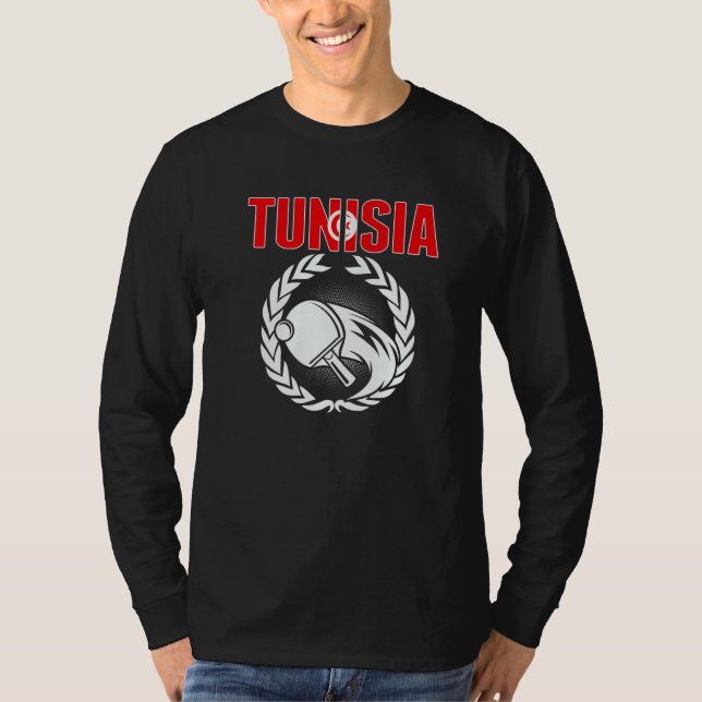 Tunisia Table Tennis  Tunisian Ping Pong Team Supp T Shirt (Framsida)
