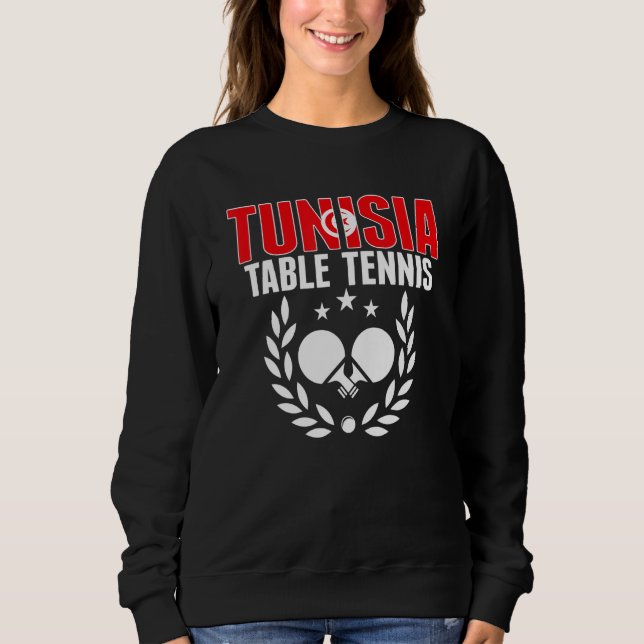 Tunisia Table Tennis  Tunisian Ping Pong Team Supp T Shirt (Framsida)