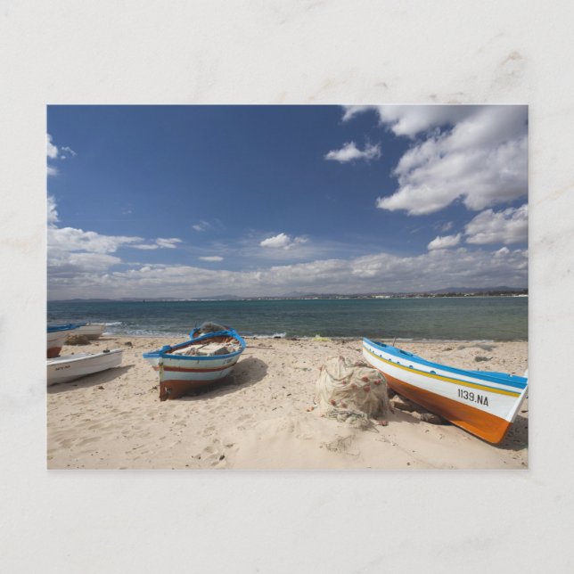 Tunisien, Cap Bon, Hammamet, fiskebåtar på Vykort (Framsida)