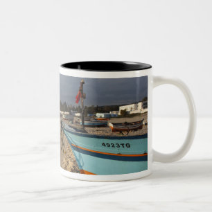 Tunisien, Cap Bon, Hammamet, strandpromenad, Två-Tonad Mugg