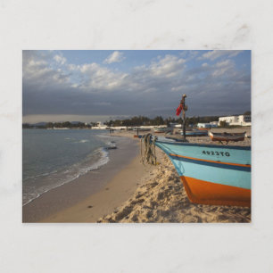 Tunisien, Cap Bon, Hammamet, strandpromenad, Vykort