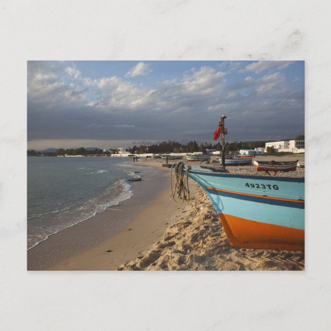 Tunisien, Cap Bon, Hammamet, strandpromenad, Vykort (Framsida)